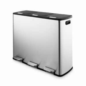 Swan SWKA4410SS 90L Recycling Bin 3x30L Stainless Steel