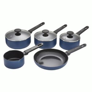Morphy Richards 5 Piece Recycled Aluminium Saucepan Set Blue